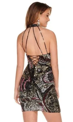 Rachel Allan - 40067 High Halter Multi-Beaded Short Dress 7 Rachel Allan - 40067 High Halter Multi-Beaded Short Dress -Hot Sale WEDDING Store rachel allan 40067 high halter multi beaded short dress homecoming dresses 14557351247955