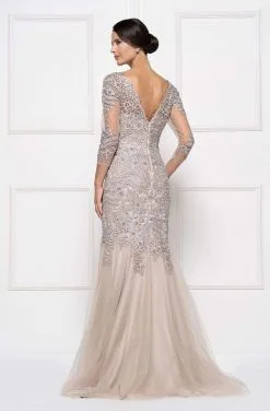 Rina Di Montella - RD2682 Embroidered V-neck Trumpet Dress -Hot Sale WEDDING Store rina di montella rd2682 embroidered v neck trumpet dress mother of the bride dresses 28091026899027