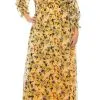 Shelby&Palmer Shelby & Palmer - M563 V-Neck Floral Printed Dress