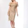 Social Occasions By Mon Cheri - Off-Shoulder Corded Lace Dress 218810