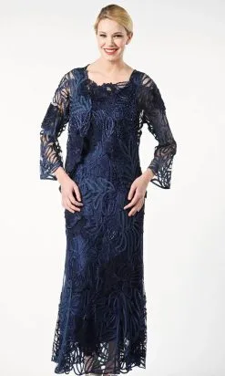 Soulmates D1106 - Rose Lace Jacket & Dress Set 12 Soulmates D1106 - Rose Lace Jacket & Dress Set -Hot Sale WEDDING Store soulmates d1106 rose lace jacket dress set evening dresses navy s 31398695862355
