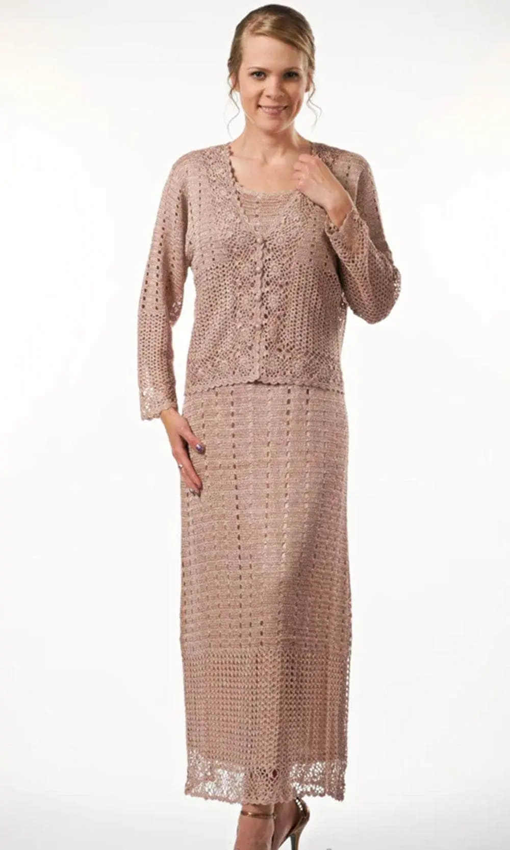 Soulmates G1006 - Hand Crochet Dress Jacket Set 1 Soulmates G1006 - Hand Crochet Dress Jacket Set
