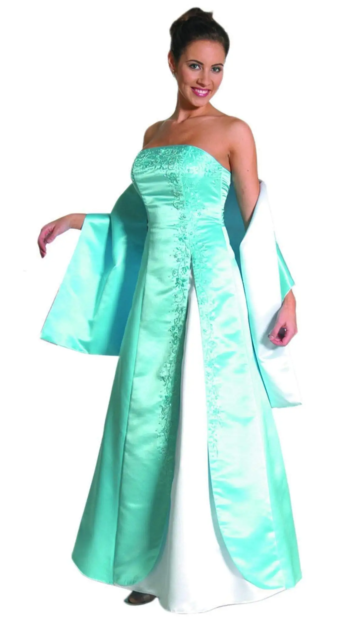 Aspeed Design - Strapless Beaded Underlay A-Line Gown 1 Aspeed Design - Strapless Beaded Underlay A-Line Gown