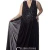 Sydney's Closet - CE1527 Plus Size Dress In Black