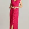 Tadashi Shoji 8J22070L - Tillyer Crinkle Chiffon Gown