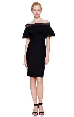 Tadashi Shoji - Flounce Off-Shoulder Pintuck Pleated Cocktail Dress 7 Tadashi Shoji - Flounce Off-Shoulder Pintuck Pleated Cocktail Dress -Hot Sale WEDDING Store tadashi shoji flounce off shoulder pintuck pleated cocktail dress special occasion dress 0 black 11722943168595