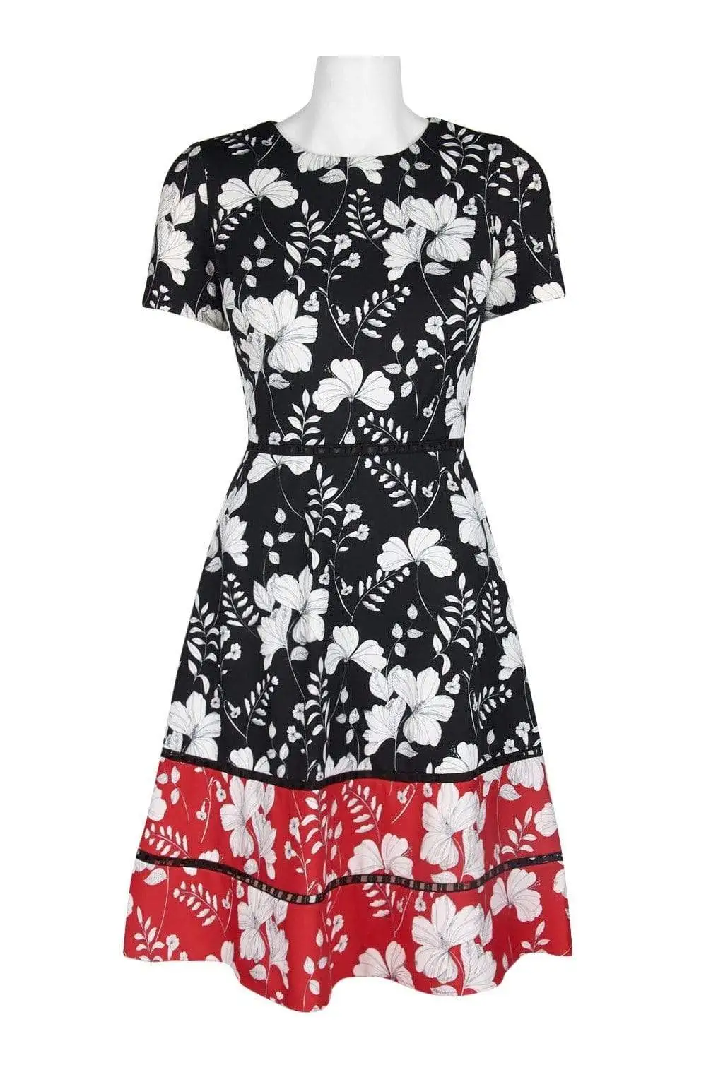 Taylor - 1204M Short Sleeves Floral Print Stretch Crepe Dress 5 Taylor - 1204M Short Sleeves Floral Print Stretch Crepe Dress - Image 5