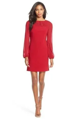 Taylor - Chiffon And Jersey Long Sleeve Dress 5915M -Hot Sale WEDDING Store taylor chiffon and jersey long sleeve dress 5915m special occasion dress 28953034686547