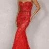 Terani Couture 2221GL0414 - Strapless Feather Trumpet Evening Dress